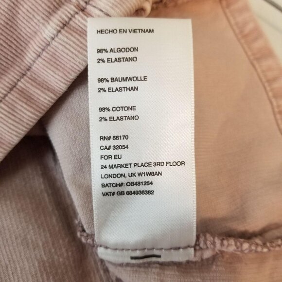 BDG 4 Corduroy Button front Mini skirt‎ blushed pink - Picture 4 of 6